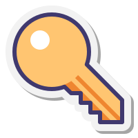 Icon Schlüssel Orange